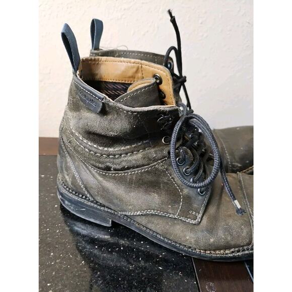 Clarks Men's Desert Ankle Lace Up Rustic Boots Brown Leather Size 8 - Picture 2 of 9
